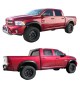 Fender Flares for 2009-17 Dodge Ram 1500 (Fleetside Models Only) Not for R/T Models - Pocket Riveted Style in Paintable Smooth Matte Black