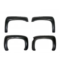 Fender Flares for 2007-13 Chevy Silverado 1500 (69.3" Short Bed Only) - Pocket Riveted Style in Paintable Smooth Matte Black