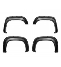 Fender Flares for 2007-13 GMC Sierra 1500 (Regular & Long Bed Only) - Pocket Riveted Style in Paintable Smooth Matte Black