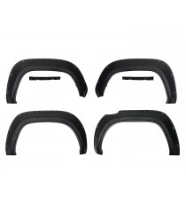 Fender Flares for 2016-20 Toyota Tacoma - Pocket Riveted Style in Paintable Smooth Matte Black