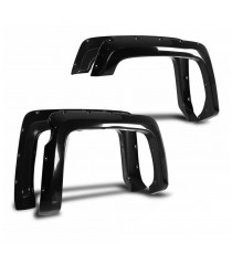 Fender Flares for 2014-17 Chevy Silverado 1500 (5.5' Short Bed Only) Pocket Riveted Bolt On - Smooth Black Finish