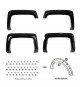 Fender Flares for 2014-17 Chevy Silverado 1500 (5.5' Short Bed Only) Pocket Riveted Bolt On - Smooth Black Finish