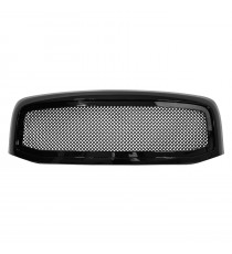 Front Grille for 2006-08 Dodge Ram 1500/2500/3500 - Gloss Black with Mesh