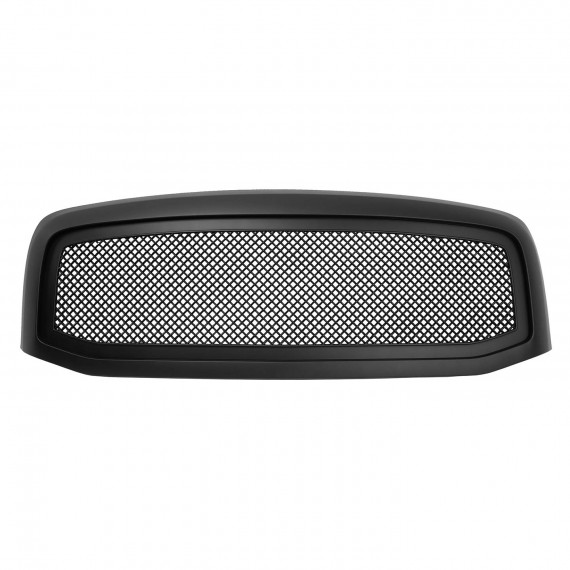 Front Grille for 2006-08 Dodge Ram 1500/2500/3500 - Matte Black with Mesh