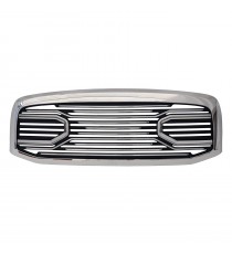 Front Grille for 2006-08 Dodge Ram 1500/2500/3500 - Chrome/Matte RAM Style Grill Grilles