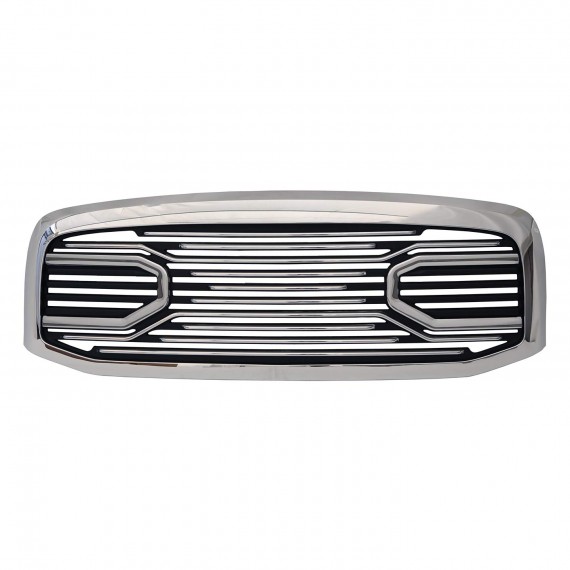 Front Grille for 2006-08 Dodge Ram 1500/2500/3500 - Chrome/Matte RAM Style Grill Grilles