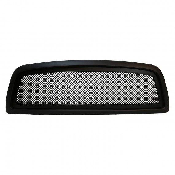 Front Grille for 2009-12 Dodge Ram 1500 - Matte Black with Mesh Front Grille for 2009-12 Dodge Ram 1500 - Matte Black with Mesh