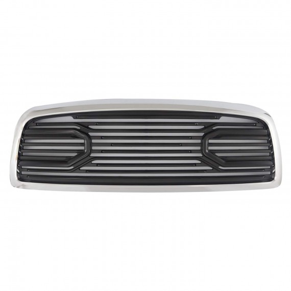 Front Grille for 2010-18 Dodge Ram 2500/3500 - Chrome/Black RAM Style with Mesh Front Grille for 2010-18 Dodge Ram 2500/3500 - Chrome/Black RAM Style with Mesh