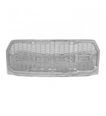 Front Grille for 2015-17 Ford F150 - Chrome Raptor Style with Mesh Front Grille for 2015-17 Ford F150 - Chrome Raptor Style with Mesh