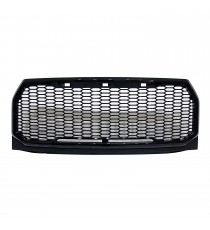 Front Grille for 2015-17 Ford F150 - Gloss Black Raptor Style with Mesh Front Grille for 2015-17 Ford F150 - Gloss Black Raptor Style with Mesh