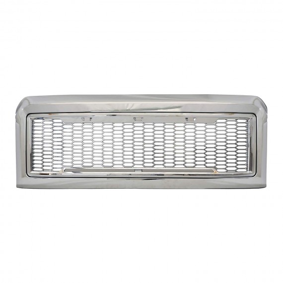 Front Grille for 2008-10 Ford F250/F350 - Chrome Raptor Style with Mesh