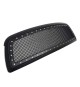 Front Grille for 2009-12 Dodge Ram 1500 - Matte Black with Mesh and Rivets Front Grille for 2009-12 Dodge Ram 1500 - Matte Black with Mesh and Rivets