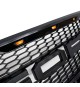 Front Grille for 2015-17 Ford F150 - Gloss Black Raptor Mesh Style with Three LED Lights Front Grille for 2015-17 Ford F150 - Gloss Black Raptor Mesh Style with Three LED Lights