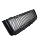 Front Grille for 2007-13 GMC Sierra 1500 - Matte Black Honeycomb Mesh Style with Three LED Lights