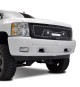 Front Grille for 2007-13 Chevy Silverado 1500 (Excl. 2007 Classic Models) - Black Stainless Steel Wire Mesh with Rivets and LED Lights