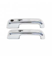 Chrome Door Handle Covers for 2015-19 Ford F150-2 Door with Smart Keyhole Cutout