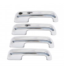 Chrome Door Handle Covers for 2015-20 Ford F150-4 Door with Smart Keyhole Cutout
