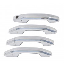 Chrome Door Handle Covers for 2014-18 Chevy Silverado 1500 / GMC Sierra 1500-4 Door with Driver Side Key Hole Only