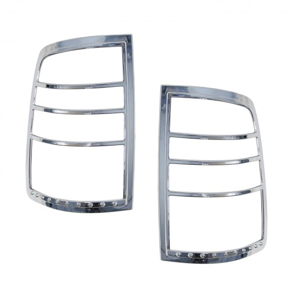 Chrome Tail Light Cover for 2010-18 Dodge Ram - 2 Piece Set Trim Bezel Chrome Tail Light Cover for 2010-18 Dodge Ram - 2 Piece Set Trim Bezel