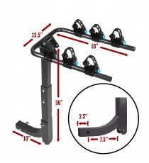 Swing Away Hitch Mount Bike Rack for 3 Bikes - Fits 2" Receivers ONLY