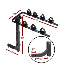 Swing Away Hitch Mount Bike Rack for 4 Bikes - Fits 2" Receivers ONLY