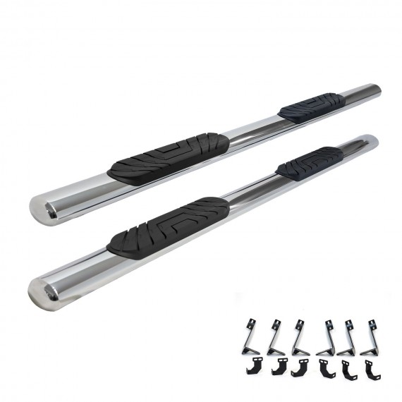 4" Oval Straight Running Boards for 2009-18 Dodge Ram 1500 Quad Cab - (Chrome) 4" Oval Straight Running Boards for 2009-18 Dodge Ram 1500 Quad Cab - (Chrome)