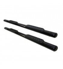 4" Oval Straight Running Boards for 2009-18 Dodge Ram 1500 Quad Cab -  (Black)