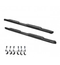 5'' Oval Curved Running Boards for 2010-18 Dodge Ram 2500/3500 Mega Cab - (Black)