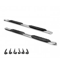 5'' Oval Curved Running Boards for 2015-20 Ford F150 & 2017-20 F250/F350/F450/F550 SuperCrew Cab - (Chrome)