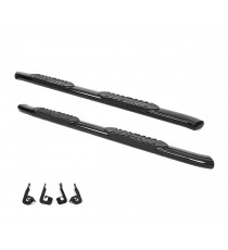 5'' Oval Curved Running Boards For 2015-20 Ford F150 & 2017-20 F250/F350 Super Cab - (Black)