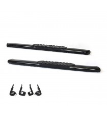 5'' Oval Curved Running Boards for 2015-20 Ford F150 & 2017-20 F250/F350/F450/F550 Regular Cab - (Black)