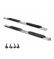 5'' Oval Curved Running Boards for 1999-2016 Ford F250/F350/F450/F550 Super Cab - (Chrome)