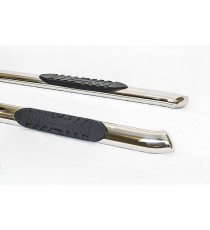 5'' Oval Curved Running Boards for 2007-18 Chevy Silverado/GMC Sierra 1500/2500/3500 Regular Cab - (Chrome)