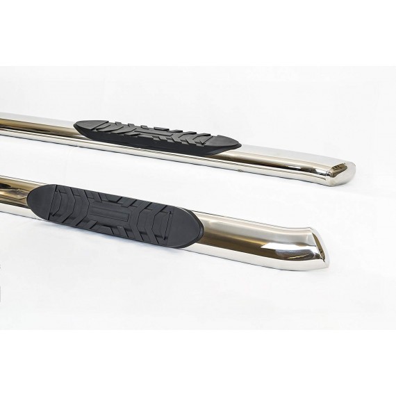 5'' Oval Curved Running Boards for 2007-18 Chevy Silverado/GMC Sierra 1500/2500/3500 Regular Cab - (Chrome)