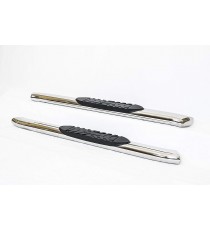 5'' Oval Curved Running Boards for 2007-18 Chevy Silverado/GMC Sierra 1500/2500/3500 Regular Cab - (Chrome)