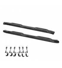 6" Oval Curved Running Boards for 2009-18 Dodge Ram 1500 Quad Cab - (Black)