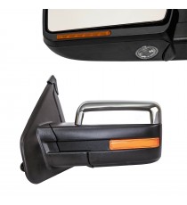 OE Style Replacement Side Mirror for 2007-14 Ford F150 - Chrome (Left Side Only)