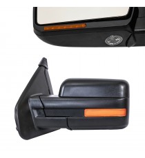 OE Style Replacement Side Mirror for 2007-14 Ford F150 - Black (Left Side Only)