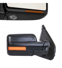 OE Style Replacement Side Mirror for 2007-14 Ford F150 - Black (Right Side Only)