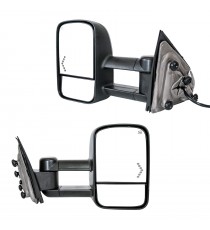 Telescopic Towing Mirrors for 2014-18 Chevy Silverado/GMC Sierra 1500 & 2015-19 Silverado/GMC Sierra 2500/3500 - Black