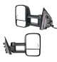 Telescopic Towing Mirrors for 2014-18 Chevy Silverado/GMC Sierra 1500 & 2015-19 Silverado/GMC Sierra 2500/3500 - Black