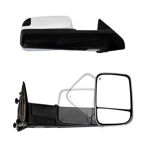 Towing Mirrors for 2010-18 Dodge Ram 1500/2500/3500 - Chrome Towing Mirrors for 2010-18 Dodge Ram 1500/2500/3500 - Chrome