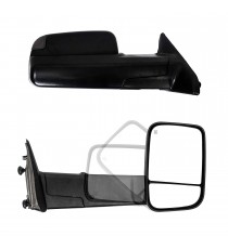 Towing Mirrors for 2010-18 Dodge Ram 1500/2500/3500 - Black