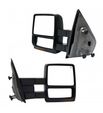 Telescopic Towing Mirrors for 2007-14 Ford F150 - Black
