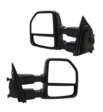 Telescopic Towing Mirrors for 2015-19 Ford F150 - Black