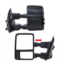 Telescopic Towing Mirrors 1999-2007 Ford F250/F350/F450 - Black