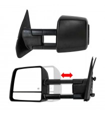 Telescopic Towing Mirrors for 2007-16 Toyota Tundra - Black